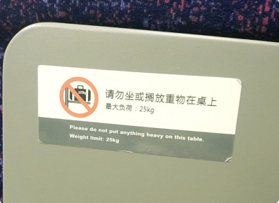 高鐵動車二等座上面的小桌子介紹？